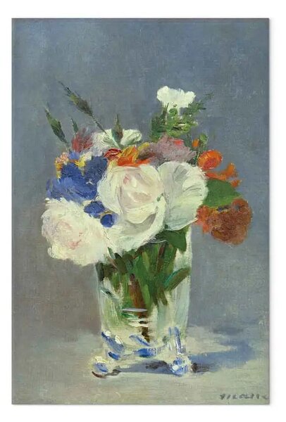 Riproduzione Edouard Manet - Fiori in un vaso di cristallo