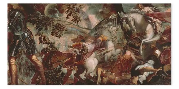 Riproduzione Tintoretto - Arresto di San Ruggiere nella battaglia di Montpellier