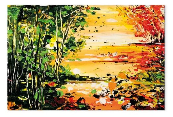 Quadro Amazzonia - Paesaggio con alberi tropicali