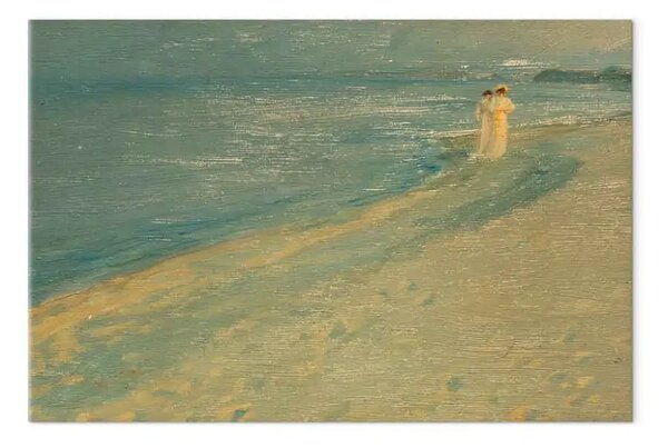Riproduzione Peder Severin Kroyer - Serata estiva sulla spiaggia sud di Skagen