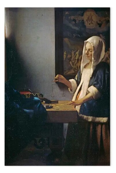 Quadro famoso Jan Vermeer - Pesatrice di perle