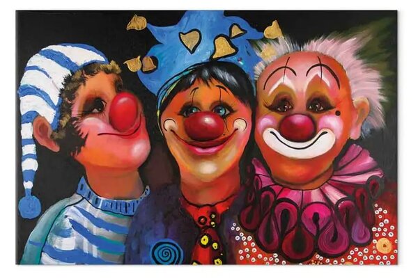 Quadro contemporaneo Tre clown