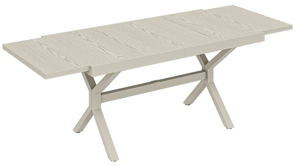 Outsunny Tavolo da Giardino Allungabile per 8-10 Persone, in Alluminio e Acciaio, 154/214x85x73 cm, Grigio | Aosom Italy