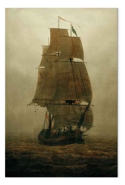 Riproduzione Caspar David Friedrich - Veliero nella nebbia