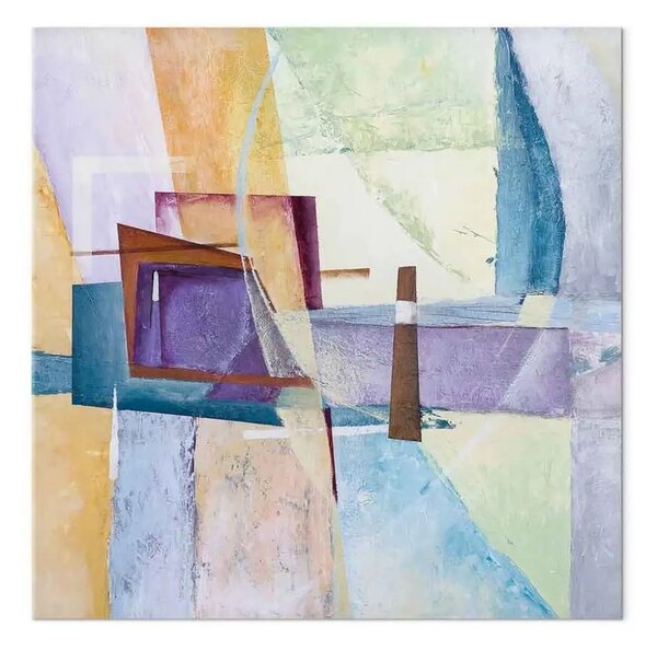 Quadro moderno Pastello - astrazione avanguardista chiara in stile pittura manuale