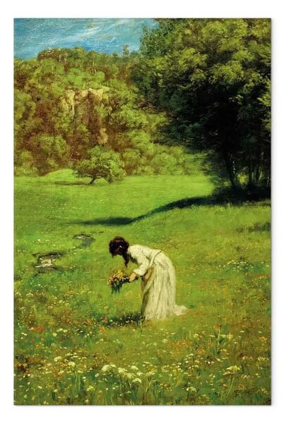 Riproduzione Hans Thoma - Sul prato del bosco