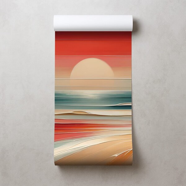 Carta da parati – Tramonto astratto sull'oceano