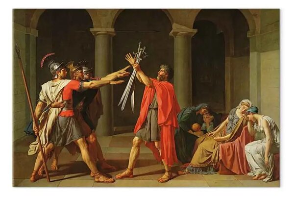Riproduzione quadro Jacques-Louis David - Il giuramento di Orazio