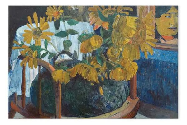 Quadro famoso Paul Gauguin - Fiori di girasole in poltrona II