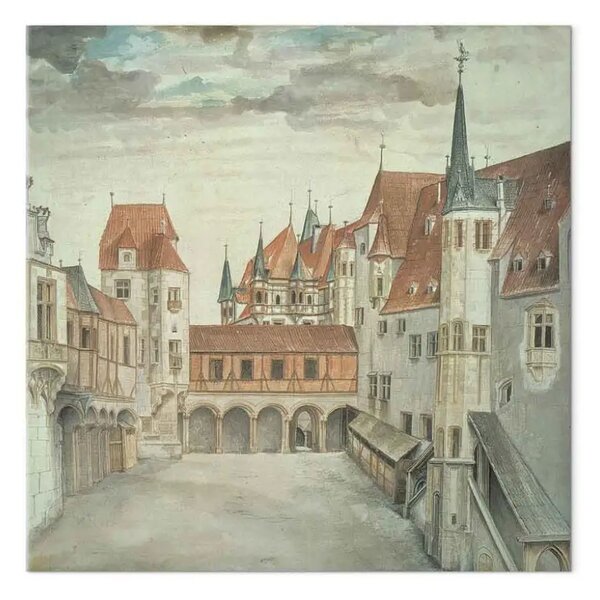 Riproduzione Albrecht Dürer - Cortile del Castello di Innsbruck