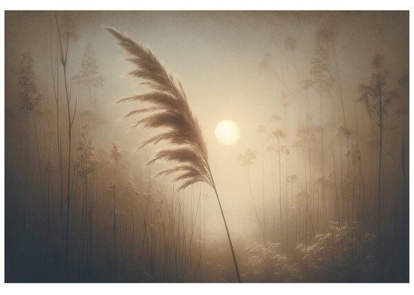Carta da parati – Erba delle pampas nella nebbia mattutina
