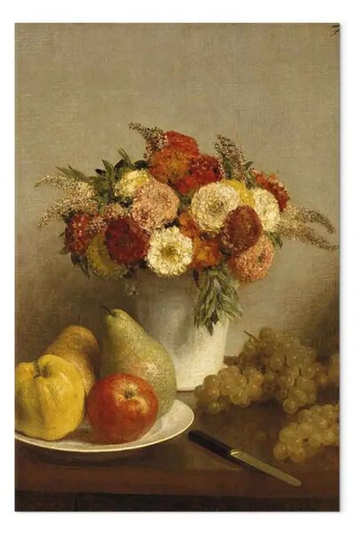 Riproduzione Henri Fantin-Latour - Fiori e Frutta