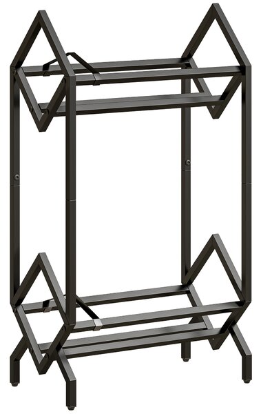 HOMCOM Porta CD 50, Porta Vinili 2 Livelli Metallo per DVD, Libri, Album, Nero | Aosom Italy