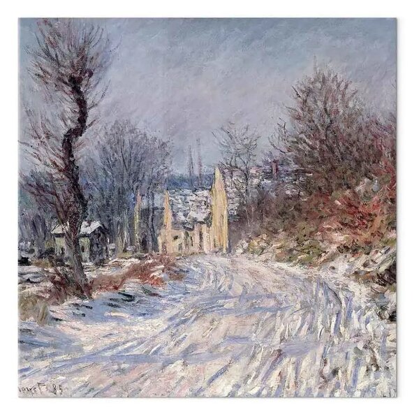 Riproduzione quadro Claude Monet - Route de Giverny en hiver