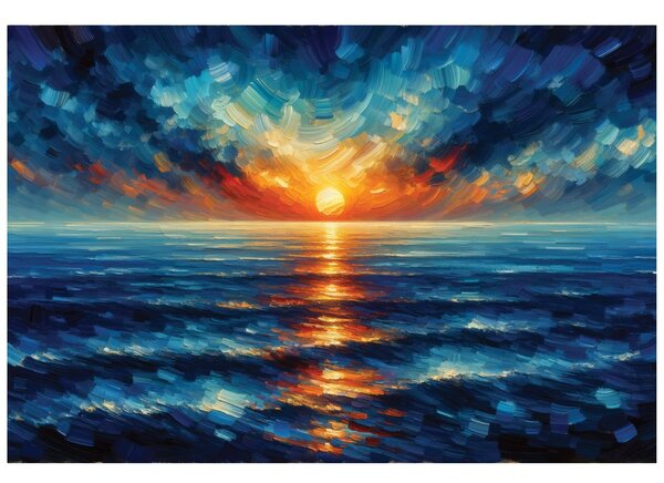 Carta da parati – Tramonto drammatico sull'oceano