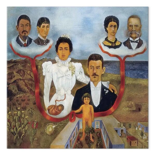Riproduzione quadro Frida Kahlo - I miei nonni, i miei genitori ed io