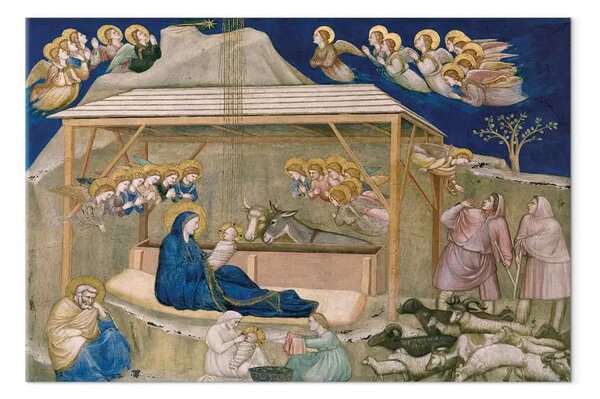 Riproduzione quadro Giotto di Bondone - La nascita di Cristo