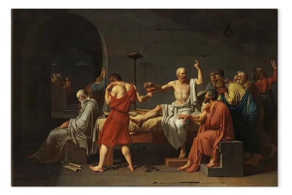 Riproduzione Jacques-Louis David - Morte di Socrate