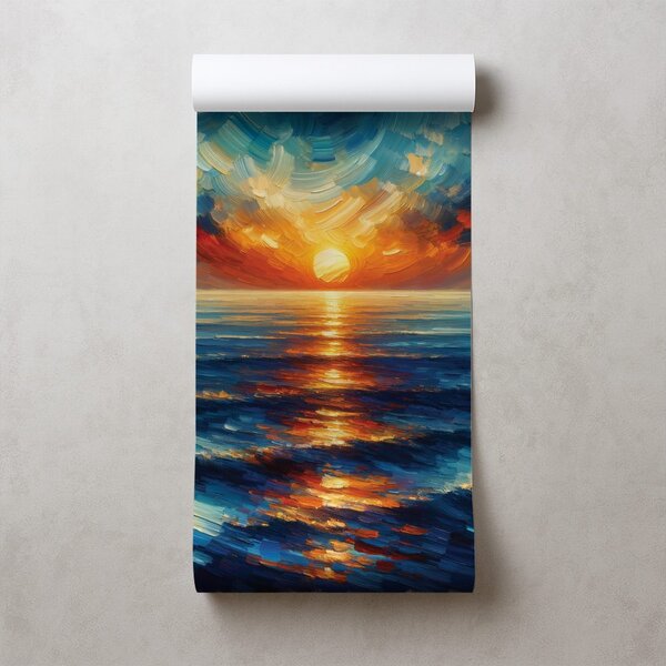 Carta da parati – Tramonto drammatico sull'oceano