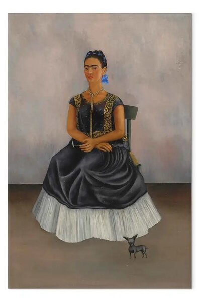 Riproduzione quadro Frida Kahlo - Itzcuintli cane con me (autoritratto)