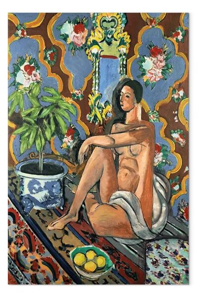 Riproduzione Henri Matisse - La figura decorativa su fondo ornamentale