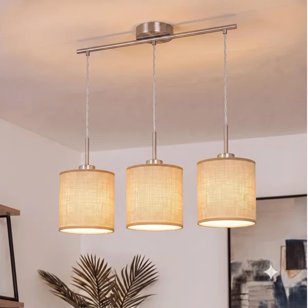 Brilagi - Lampadario LED a sospensione con cavo NUBILA 3xE27/60W/230V marrone chiaro