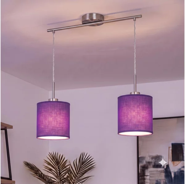 Brilagi - Lampadario LED sospeso su cavo NUBILA 2xE27/60W/230V viola
