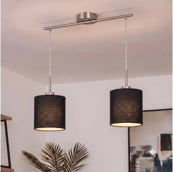 Brilagi - Lampadario LED a sospensione con cavo NUBILA 2xE27/60W/230V nero