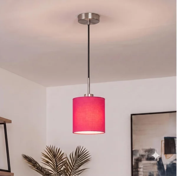 Brilagi - Lampadario LED a sospensione su cavo NUBILA 1xE27/60W/230V diam. 14 cm nero/rosa