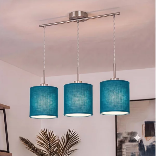 Brilagi - Lampadario LED su cavo NUBILA 3xE27/60W/230V blu scuro