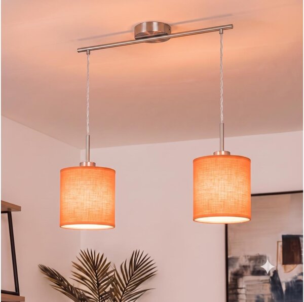 Brilagi - Lampadario LED a sospensione su cavo NUBILA 2xE27/60W/230V arancione