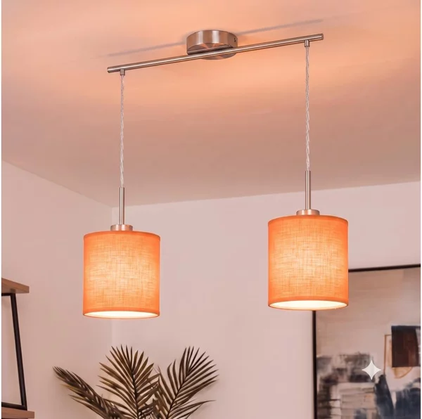 Brilagi - Lampadario LED a sospensione su cavo NUBILA 2xE27/60W/230V arancione