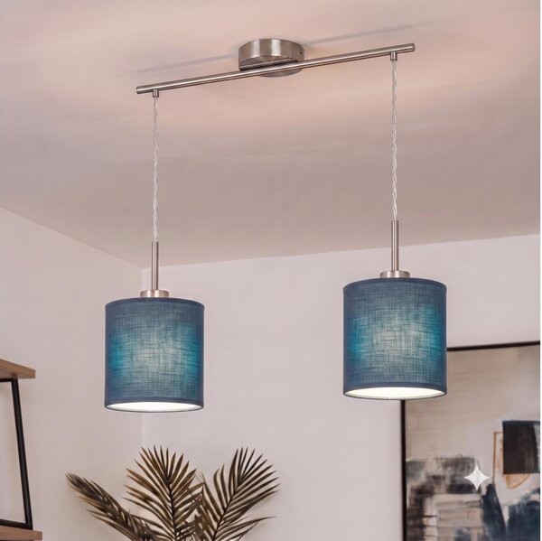 Brilagi - Lampadario LED a sospensione con cavo NUBILA 2xE27/60W/230V blu scuro