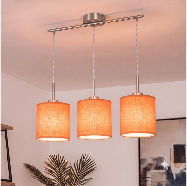 Brilagi - Lampadario LED a sospensione su cavo NUBILA 3xE27/60W/230V arancione