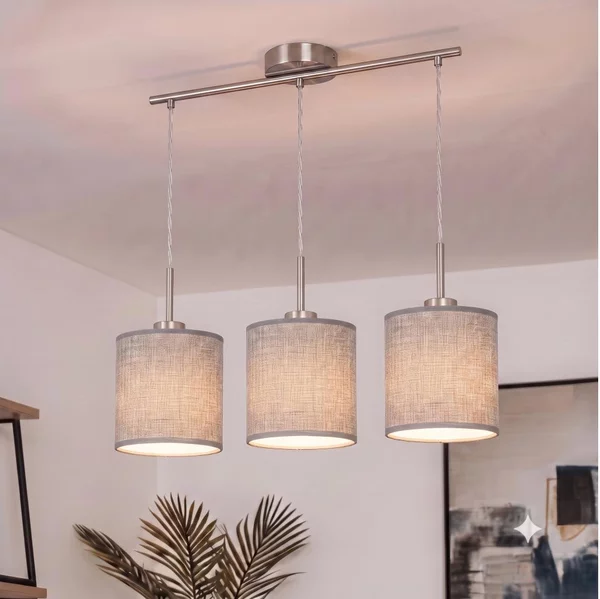 Brilagi - Lampadario LED a sospensione con cavo NUBILA 3xE27/60W/230V grigio