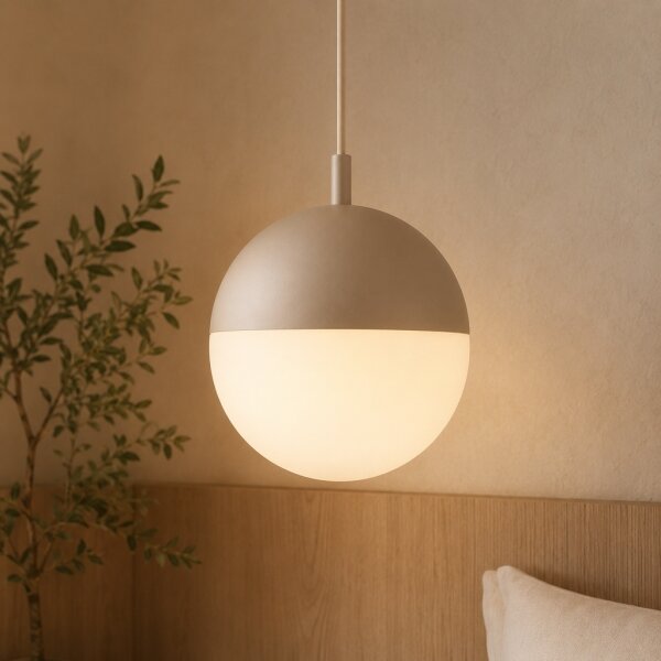 Argon 9001 - Lampada a sospensione per esterni su cavo LIV 1xE27/15W/230V IP44 beige