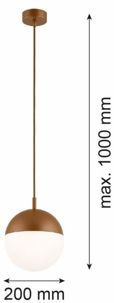 Argon 8998 - Lampada da esterno a sospensione su cavo LIV 1xE27/15W/230V IP44 marrone