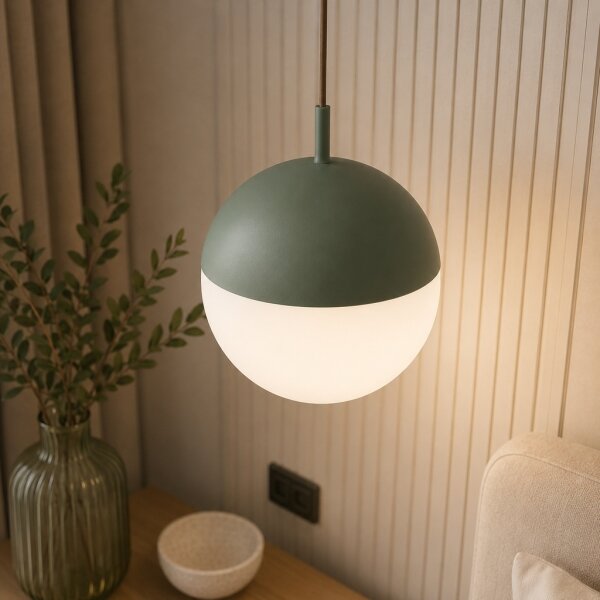 Argon 8999 - Lampada a sospensione da esterno su cavo LIV 1xE27/15W/230V IP44 verde