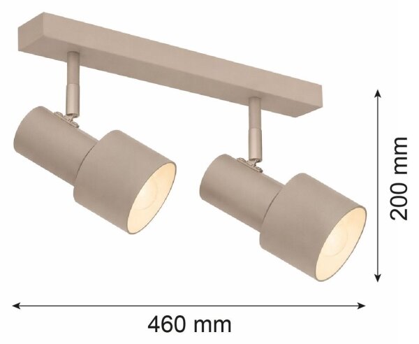 Argon 7294 - Faretto DOR 2xE27/15W/230V beige