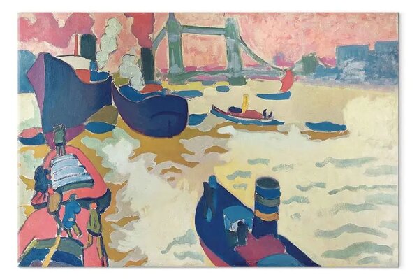 Riproduzione quadro André Derain - Rimorchiatori o, Barche sul Tamigi