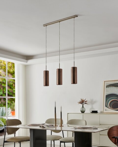 Eglo 98699 - Lampadario a sospensione con filo SELVINO 3xE27/15W/230V
