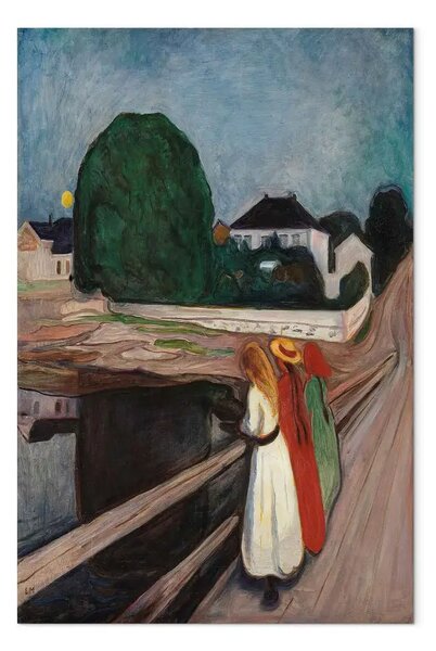 Quadro famoso Edvard Munch - The Girls on the Bridge