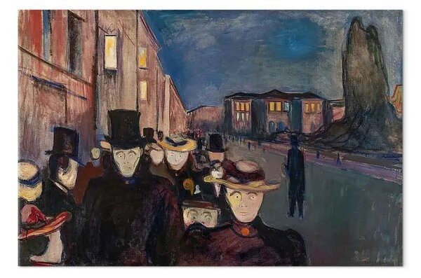 Riproduzione quadro Edvard Munch - Sera sul viale Karl Johan