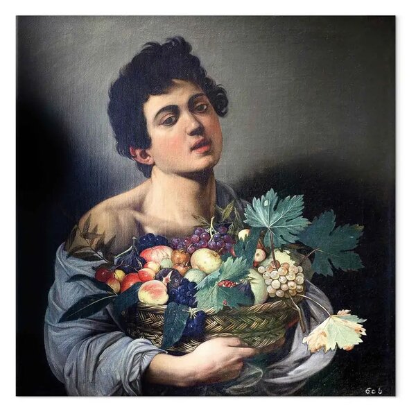 Riproduzione quadro Caravaggio - Fanciullo con canestro di frutta