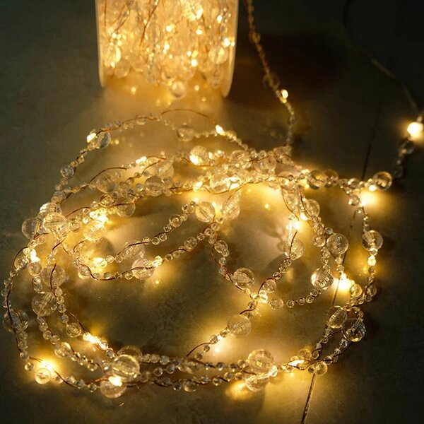 Stringa 2 metri da 20 Perle Led Bianco Caldo a batteria Wisdom