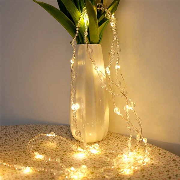 Stringa 2 metri da 20 Perle Led Bianco Caldo a batteria Wisdom