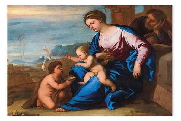 Quadro famoso Luca Giordano - La Sacra Famiglia con San Giovanni Battista