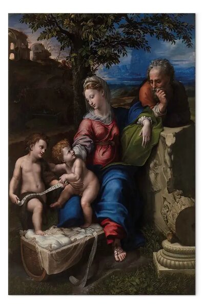 Riproduzione quadro Rafael Santi - Sacra Famiglia sotto la Quercia