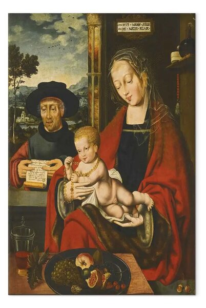 Riproduzione quadro Joos van Cleve - La Sacra Famiglia