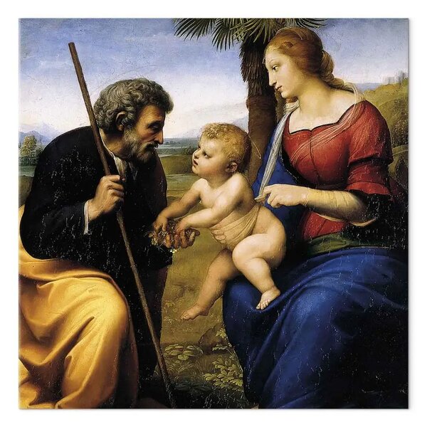 Riproduzione quadro Rafael Santi - La Sacra Famiglia con la Palma